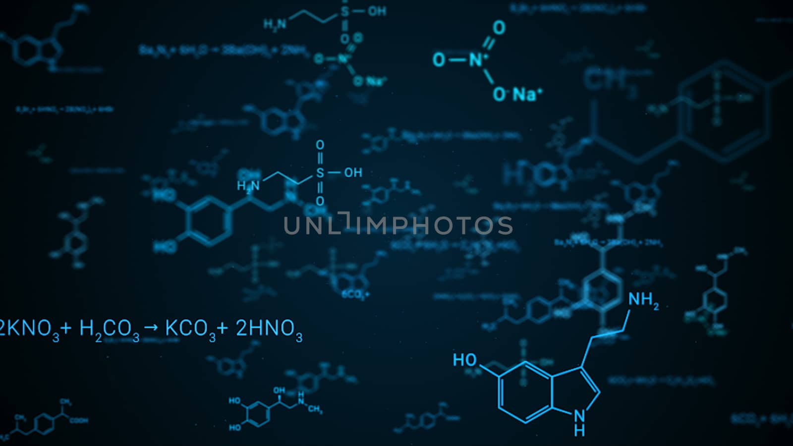 Abstract background with hexagons, structure molecule, 3d rendering science, technology and medical concept by nolimit046