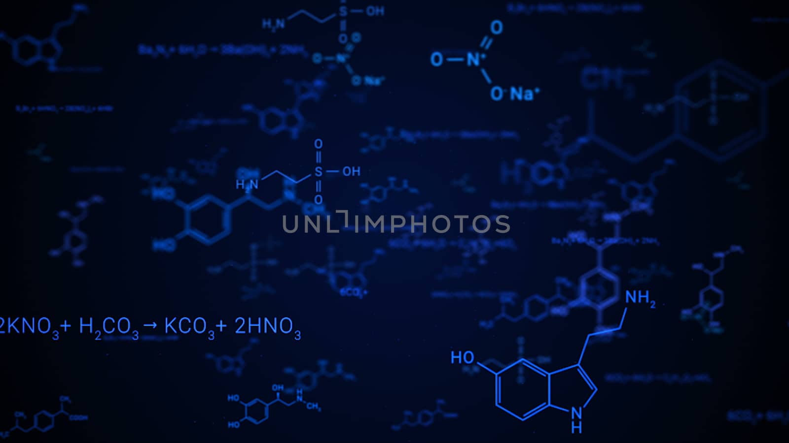 Abstract background with hexagons, structure molecule, 3d rendering science, technology and medical concept by nolimit046