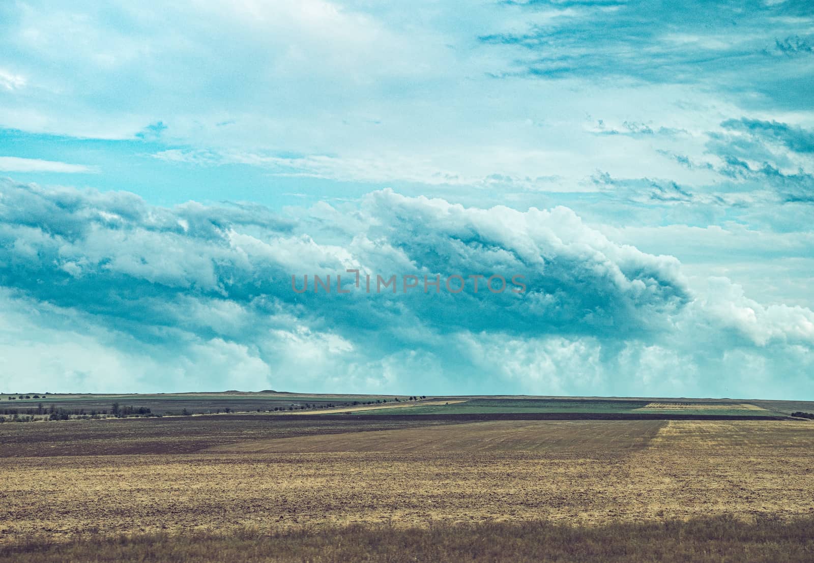 Sky with clouds. Cloudscape with copy space for text or design