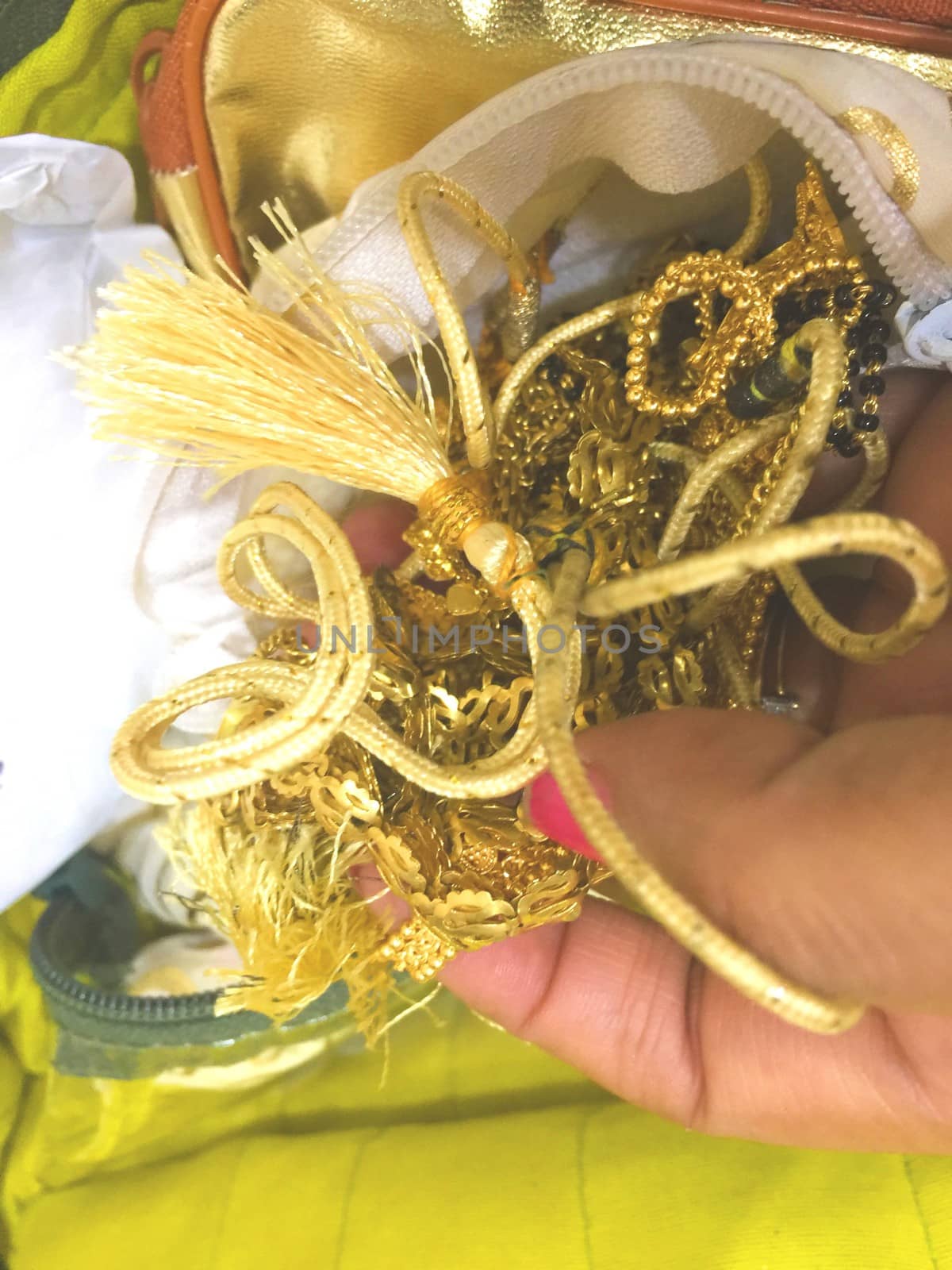 collection of gold jewelry