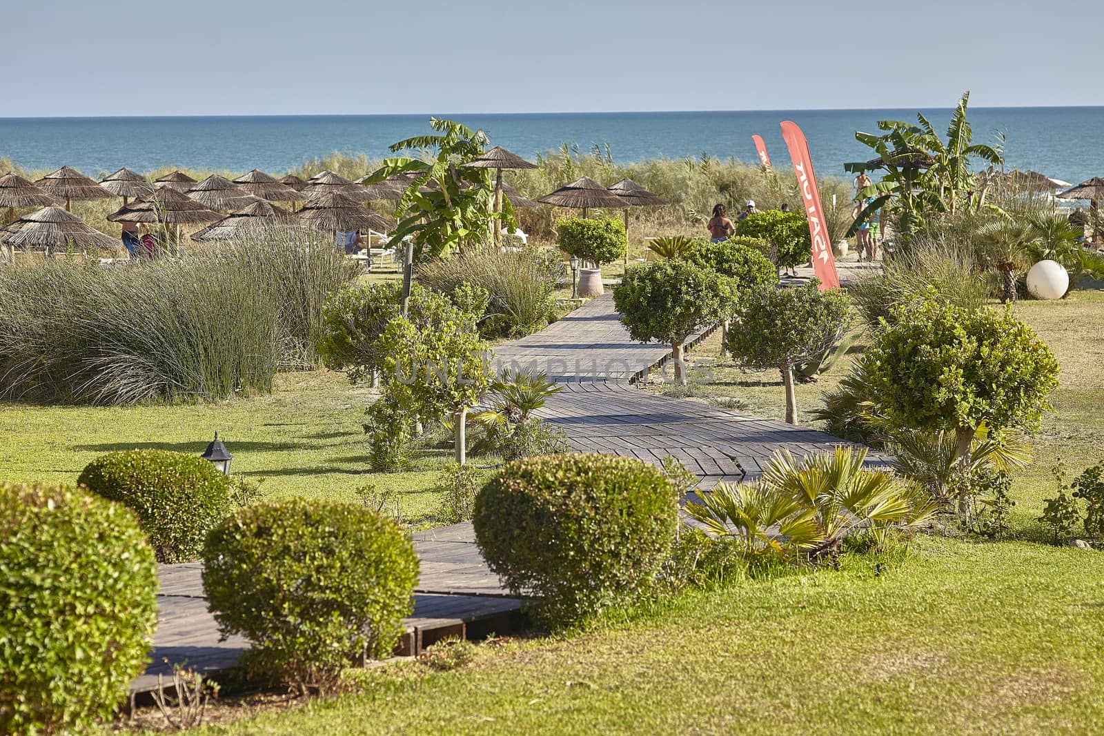 Idyllic garden in southern coast of Sicily