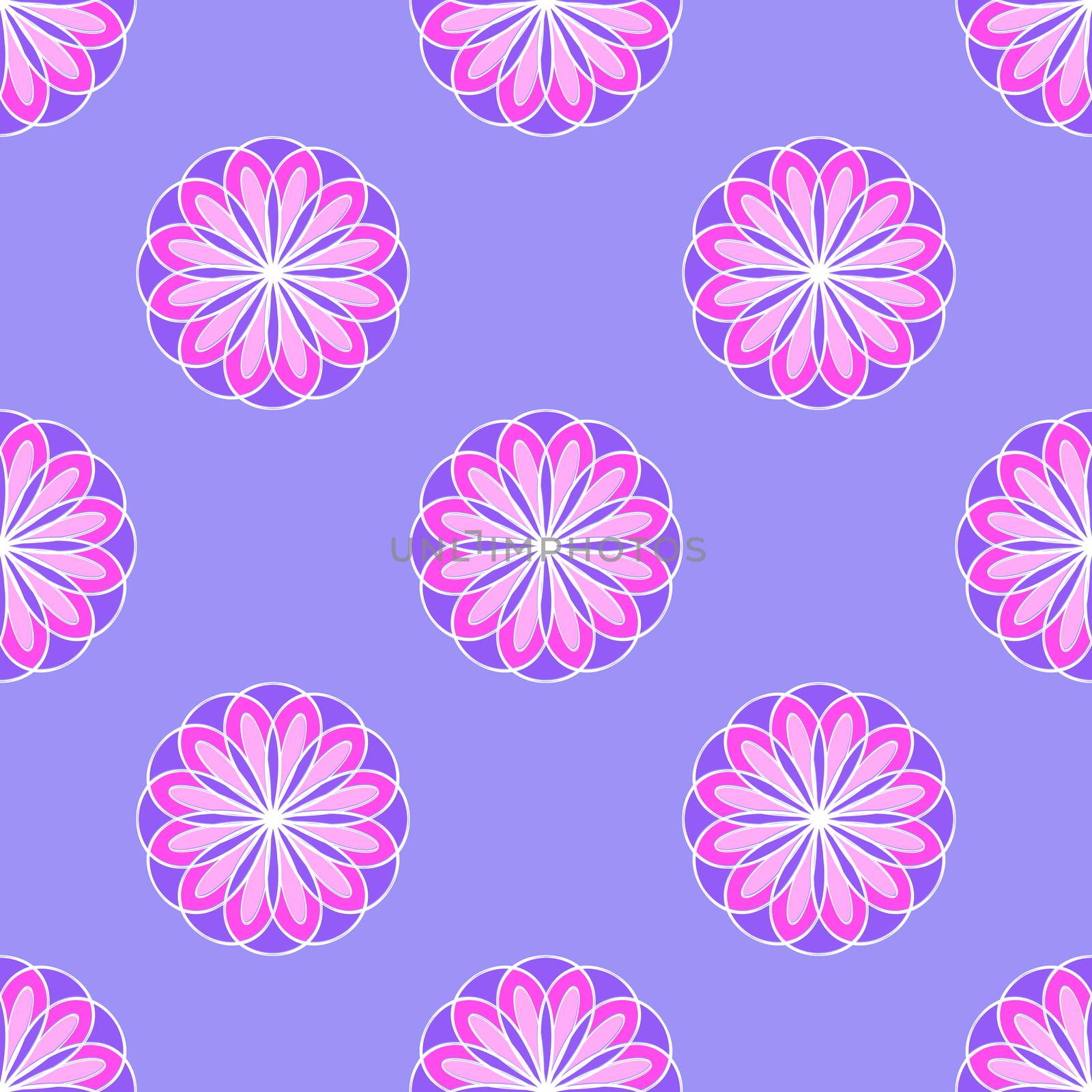 Floral vector pattern on the violet background