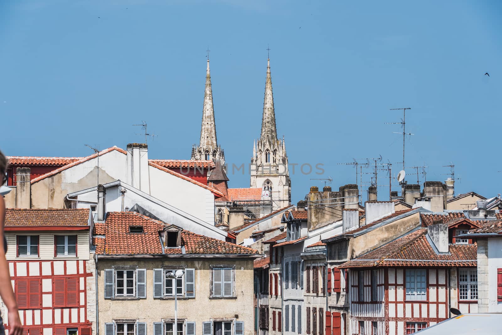 Gothic Sainte-Marie cathedral in the center of Bayonne, Pyrénées-Atlantiques, France