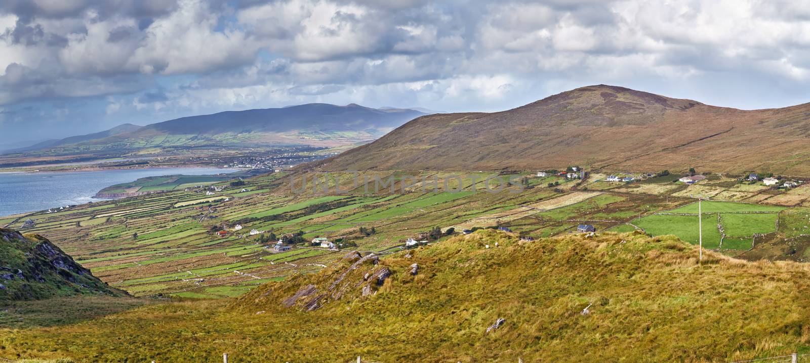 Landscape with ocean shore from Ring of Kerry, Ireland