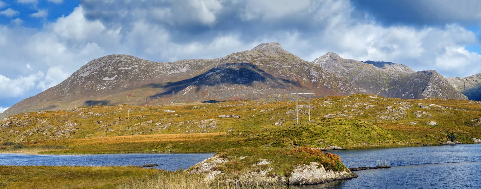 Landscape with lake in Galway county, Ireland by borisb17