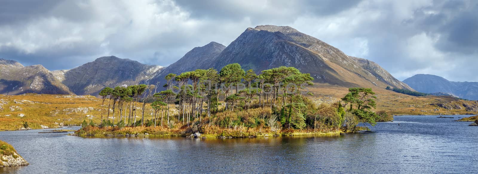 Landscape with lake in Galway county, Ireland by borisb17