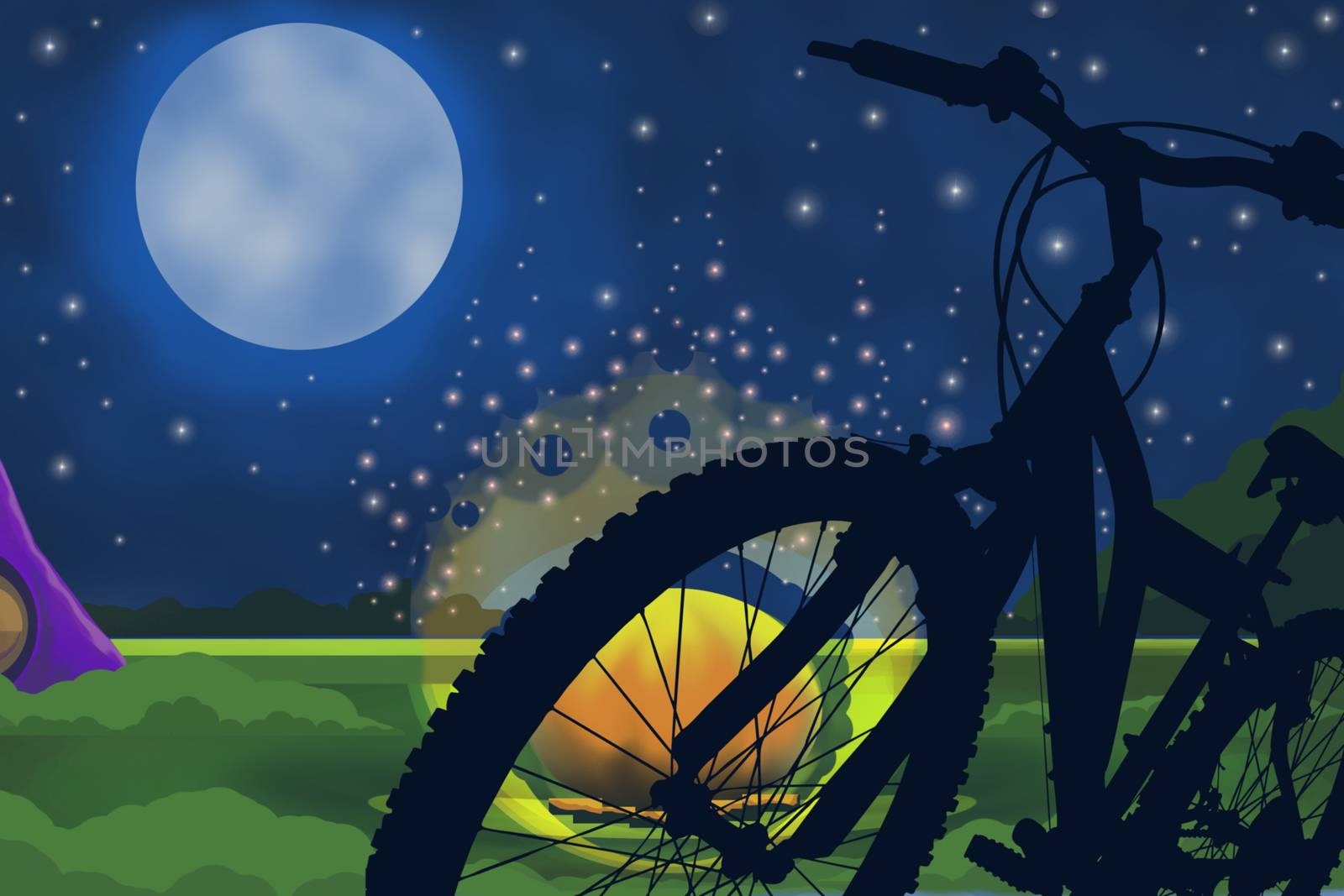 Cycling, night rest in nature, it is a great opportunity to increase tone, for further continuation of work activity