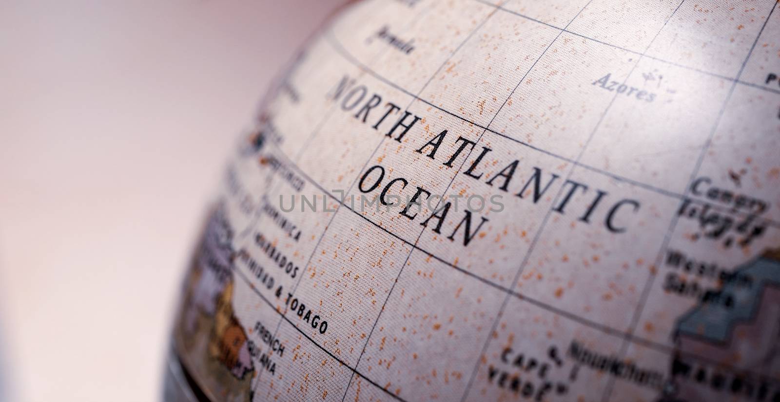 Close up of vintage globe