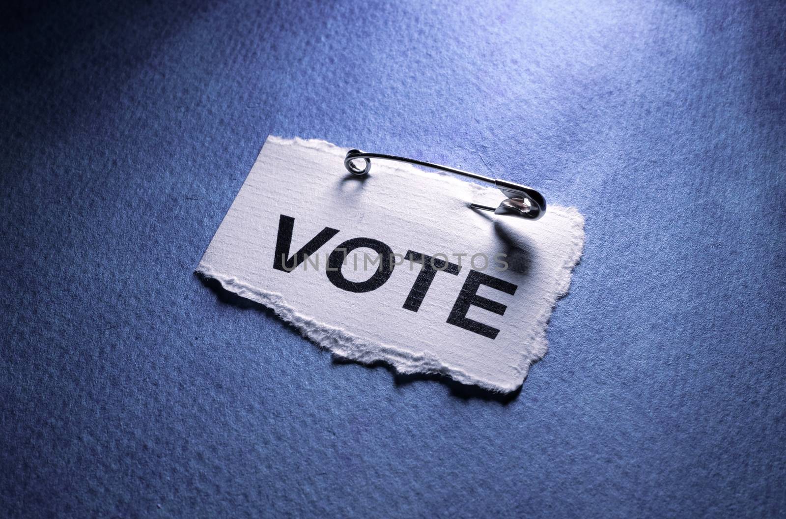 Close up of a Vote tag
