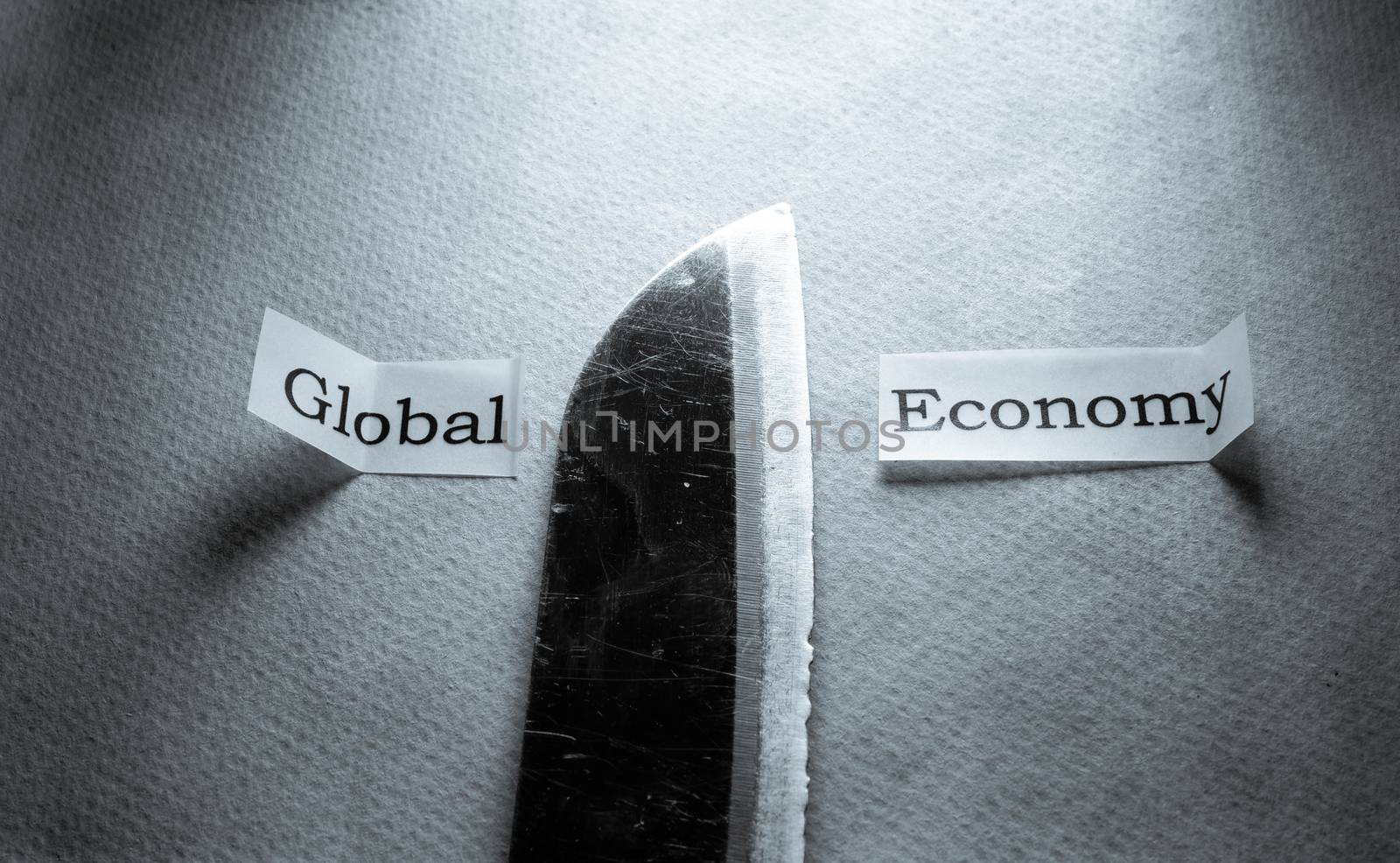 Tab label depicting global economy crash
