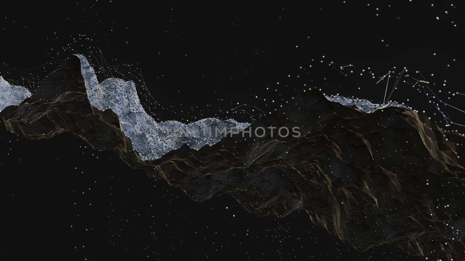 Abstract digital background with particles by cherezoff