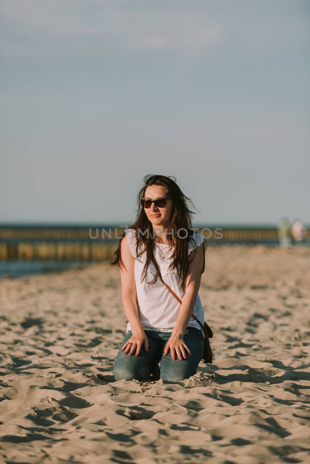 Portrait of smiling young woman enjoying the time.