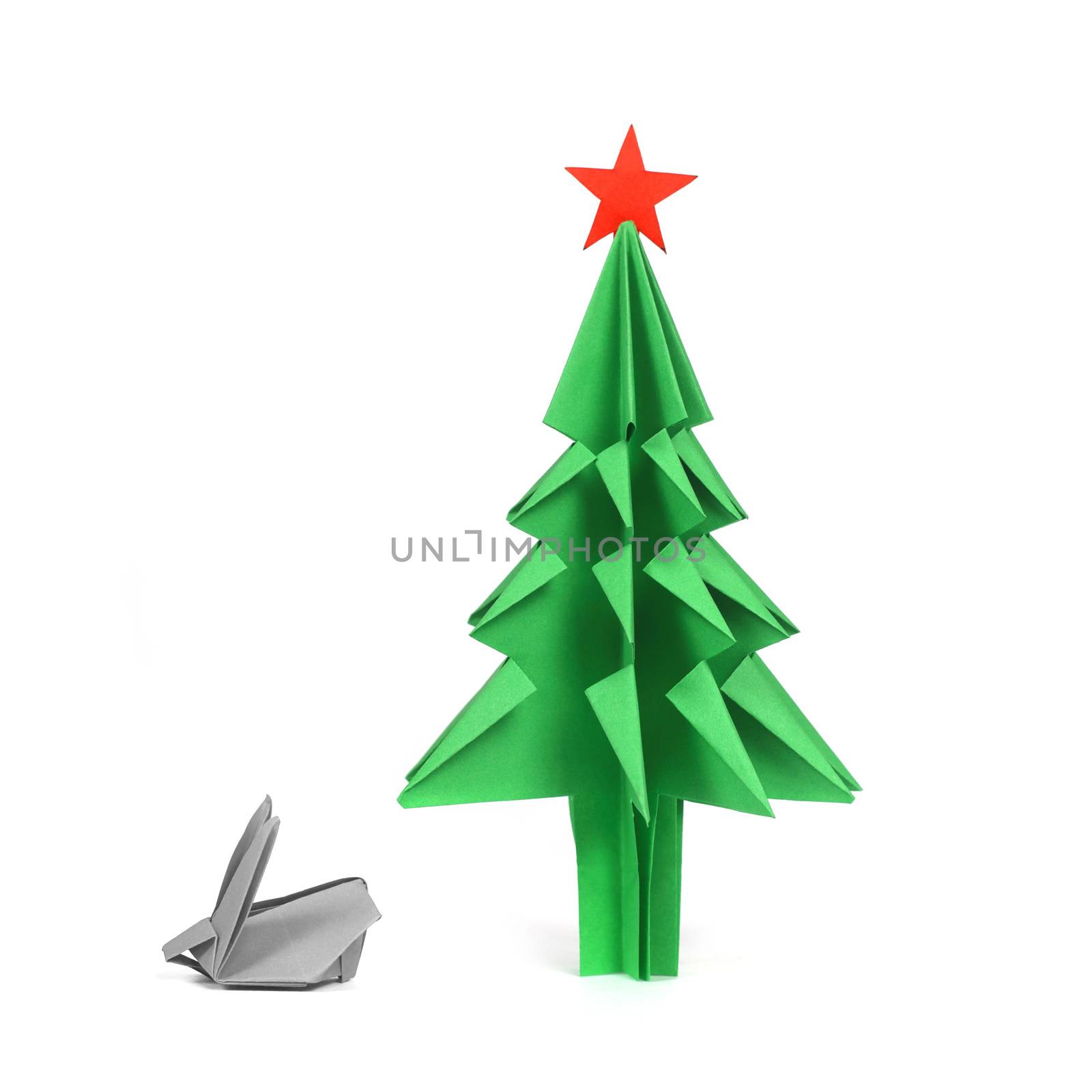 Origami Christmas tree by destillat