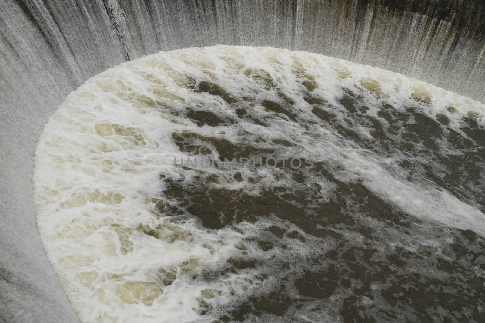 spillway of hydro electric power dam.