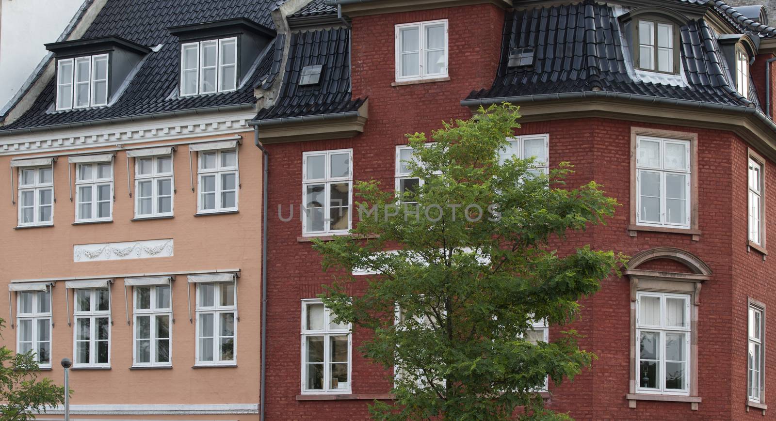 City view from the town center of Copenhagen, Denmark
