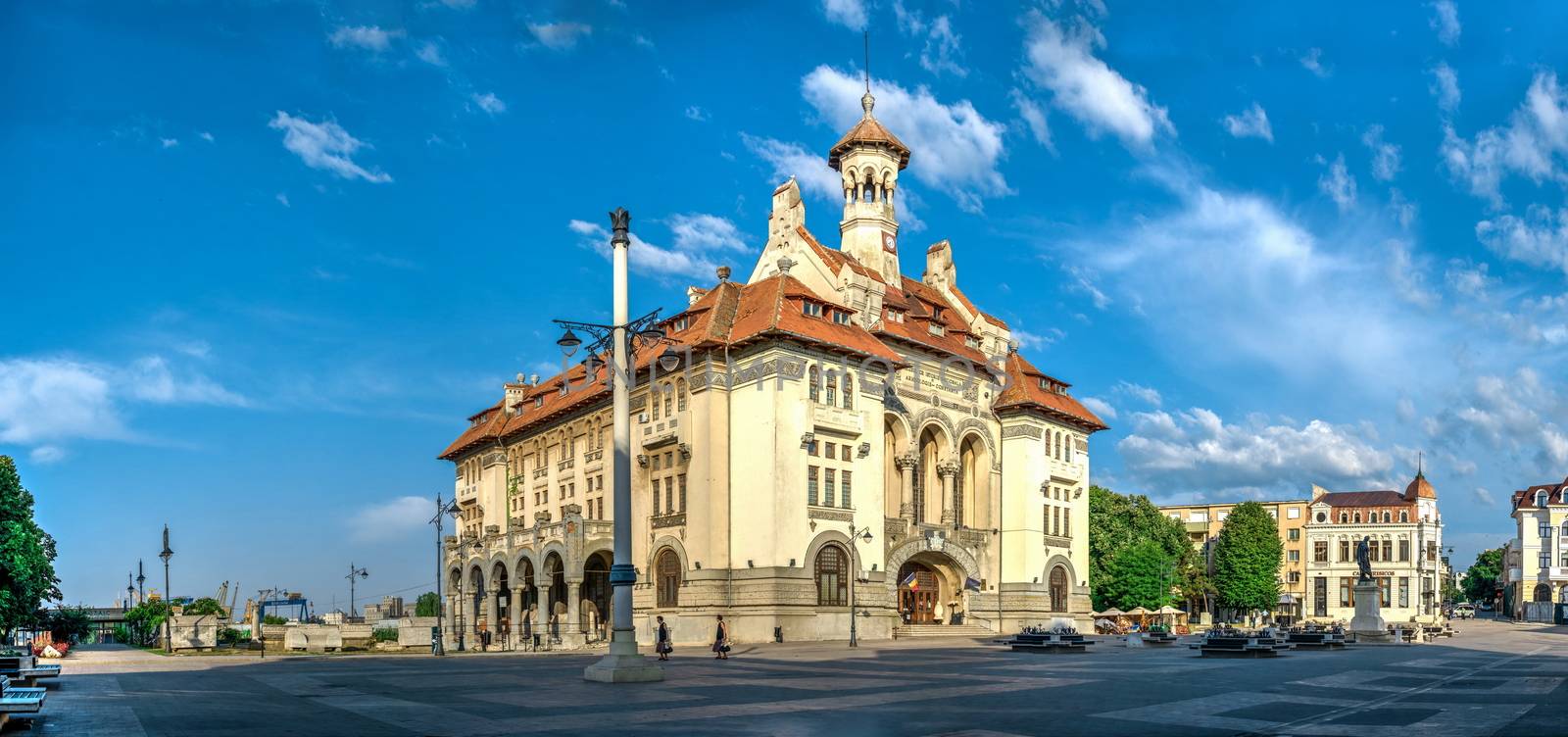 Constanta, Romania – 07.09.2019.  Archaeology and National history  museum in Constanta, the great architecture monument in Romania