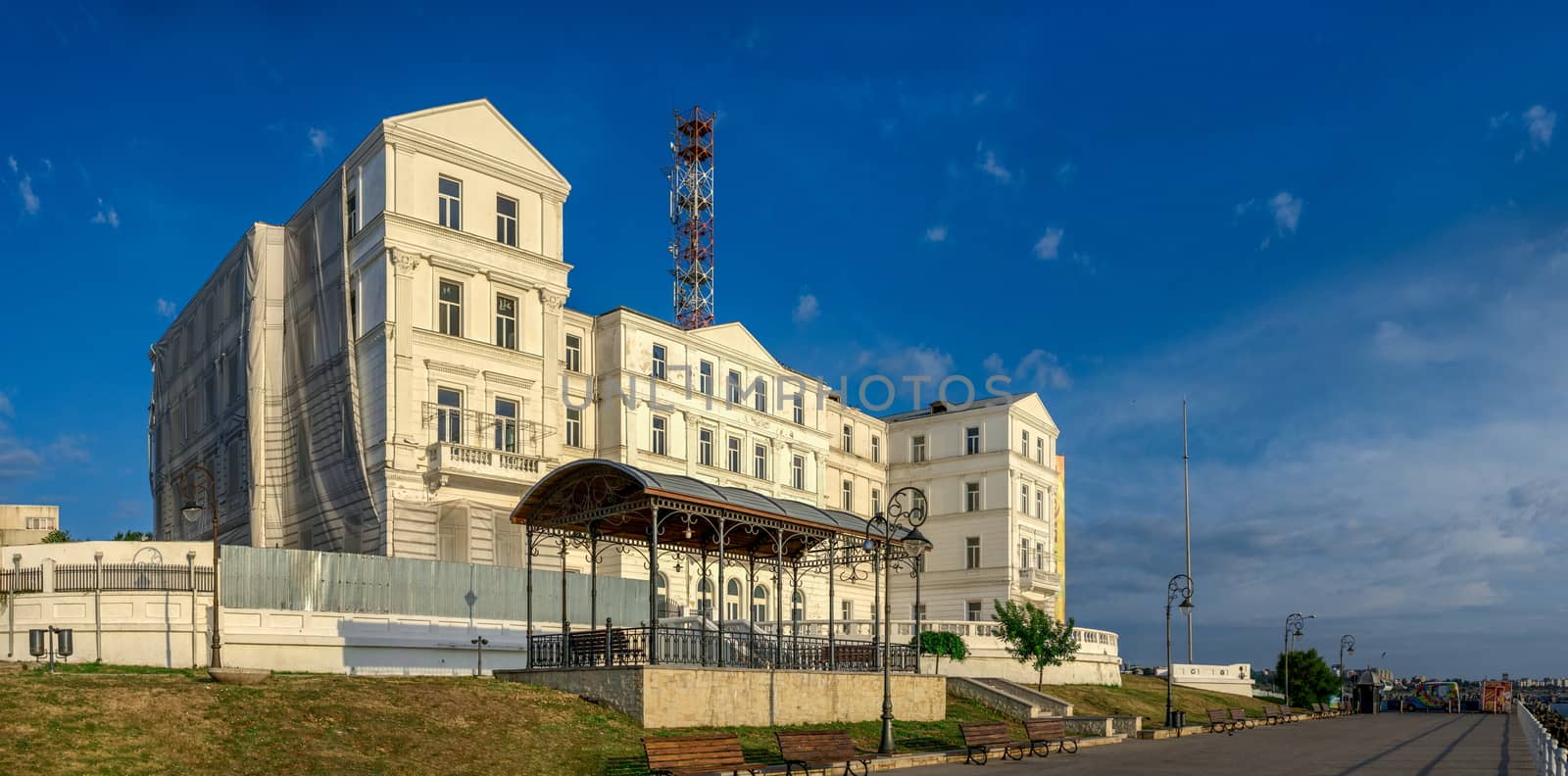 Constanta, Romania – 07.09.2019.  Embankment in the city of Constanta, Romania, on a sunny summer day