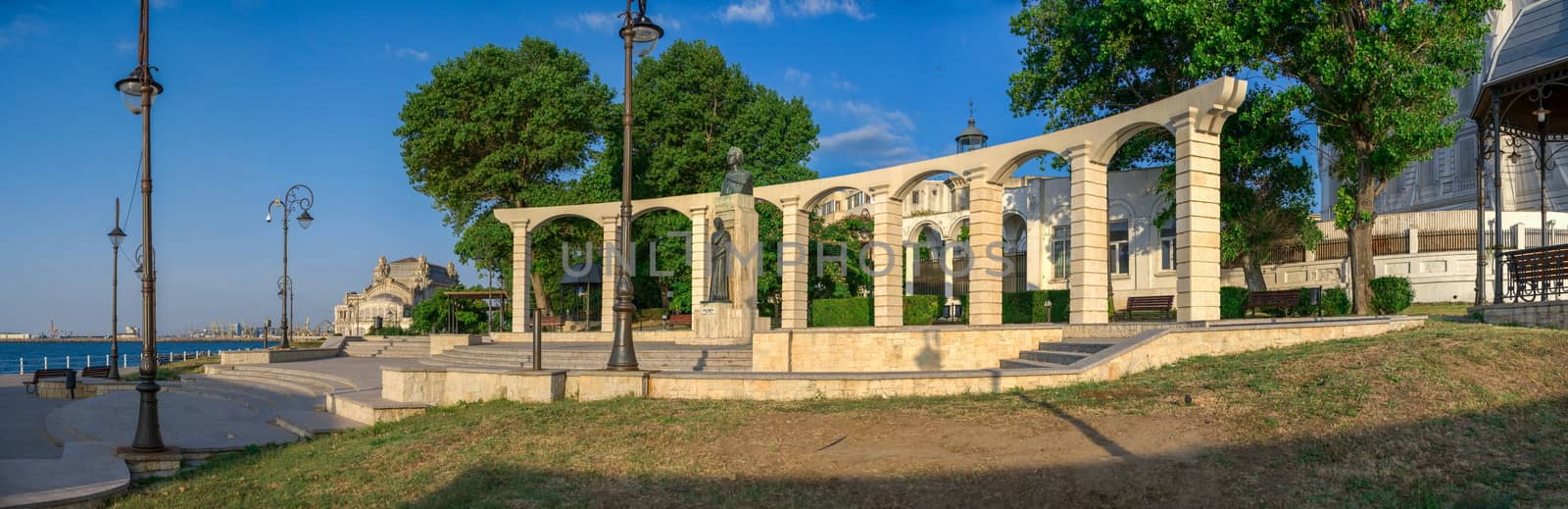 Statue of Mihai Eminescu in Constanta, Romania by Multipedia