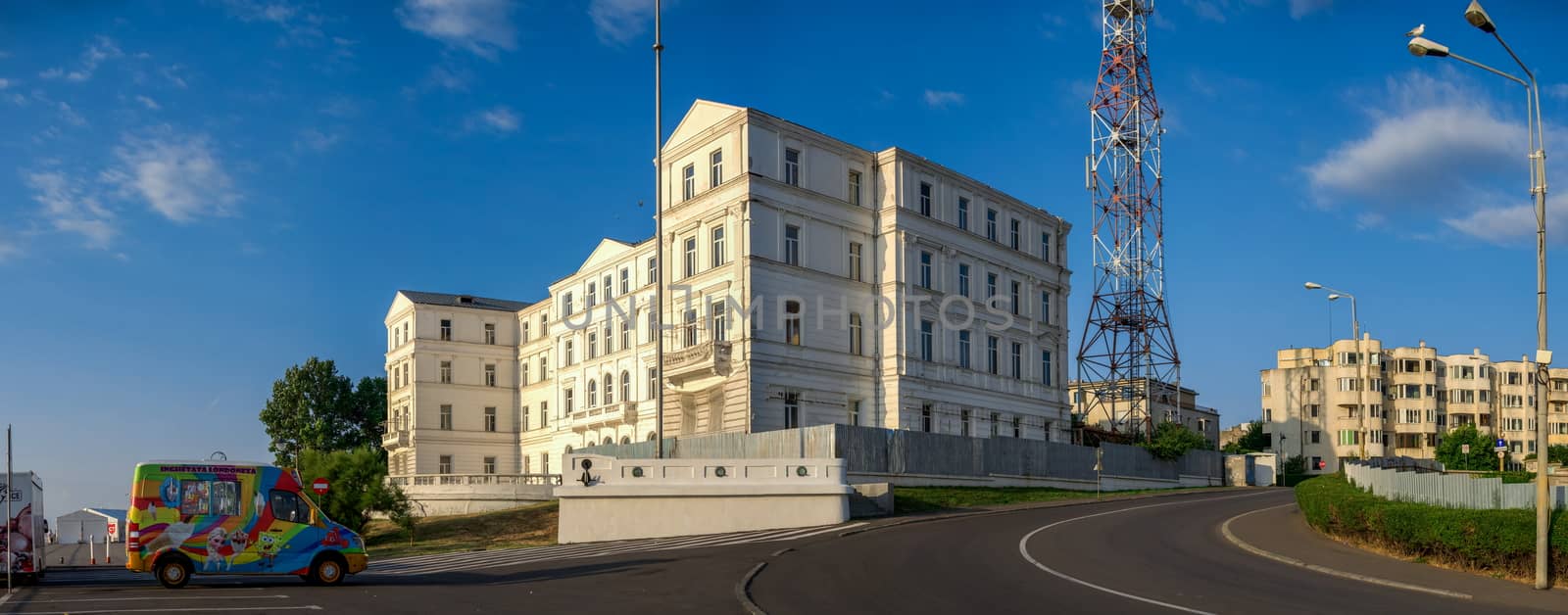 Constanta, Romania – 07.09.2019.  Embankment in the city of Constanta, Romania, on a sunny summer day