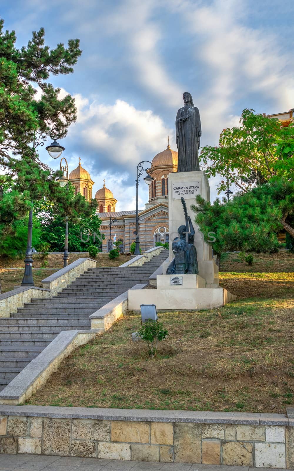 Constanta, Romania – 07.09.2019.  Old town of Constanta, Romania on a sunny summer day