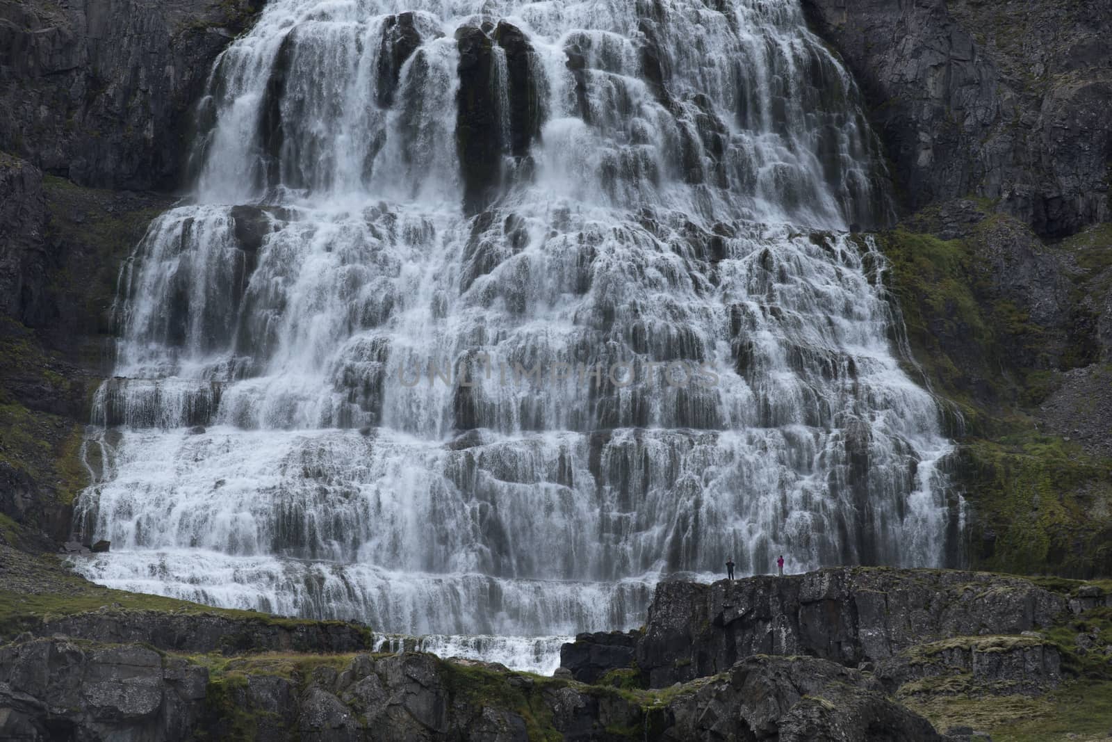 Mountain Waterfall in Iceland. 