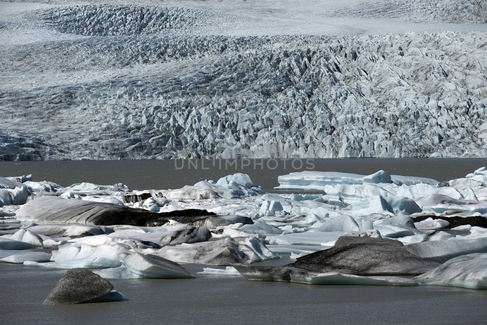 Iceberg Lagoon Jokulsarlon Iceland Filled With Glacial Icebergs