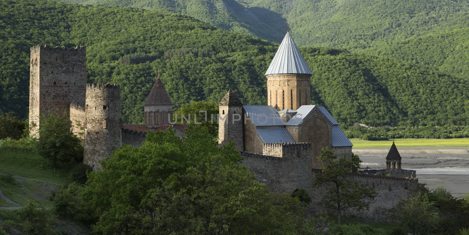 Ananuri Castle Complex is Situated on Zhinvali Reservoir in Georgia. This is Good Combination of Ancient Architecture and Rich Landscape