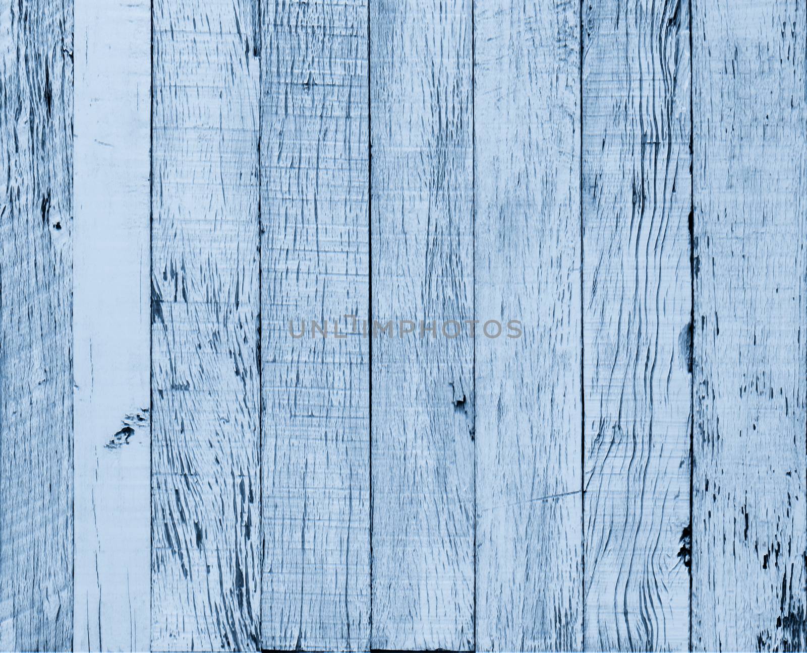 Vintage background of blue wood plank textures background.