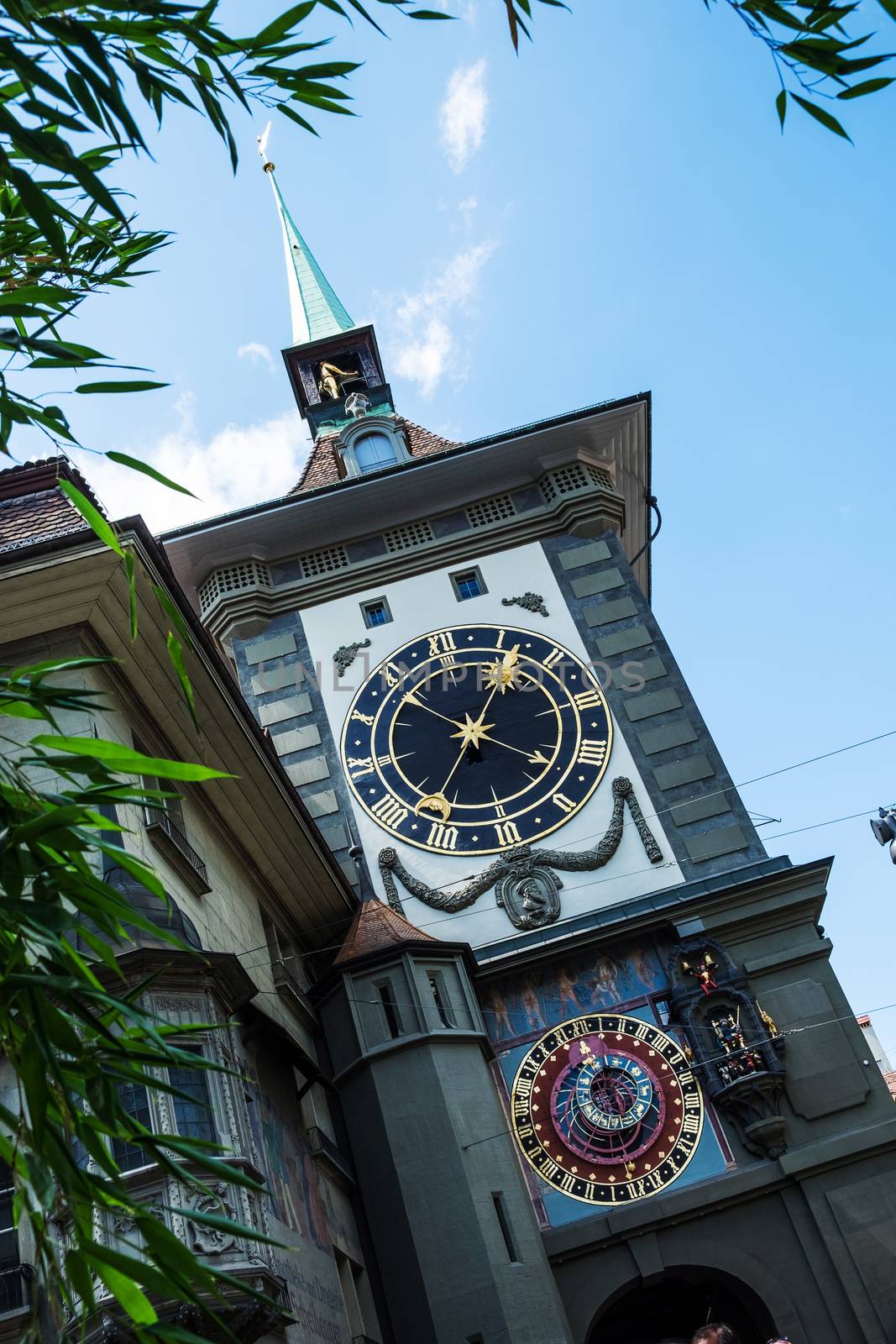 Clock tower in Bern in Swiss