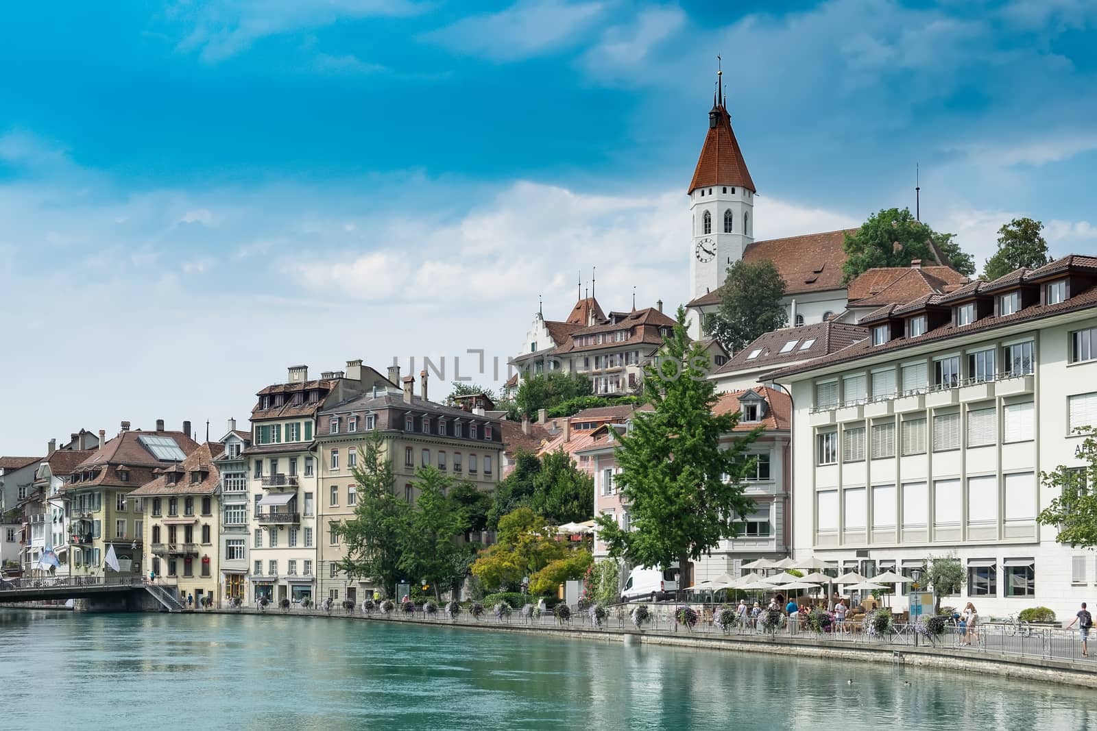 View of the city Thun in Swiss