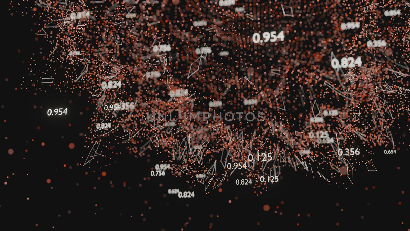 Abstract network of lines and random numbers by cherezoff