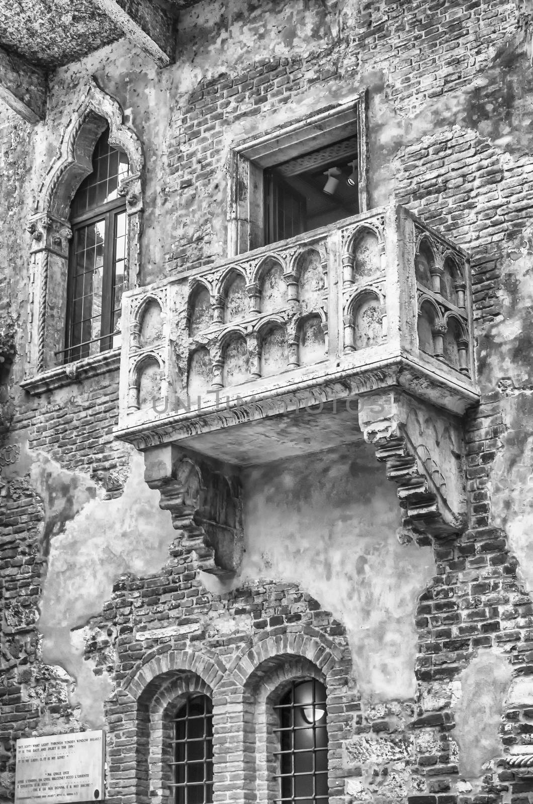 The famous balcony of Romeo and Juliet in Verona, Italy by marcorubino