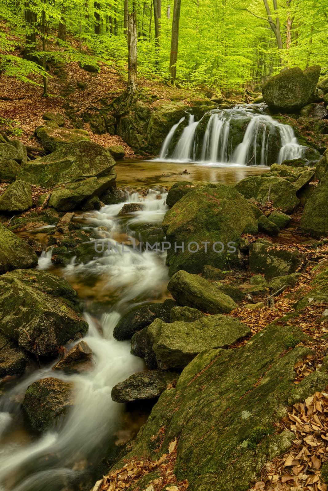 Beautiful Maly waterfall, Czech Republic by emiddelkoop