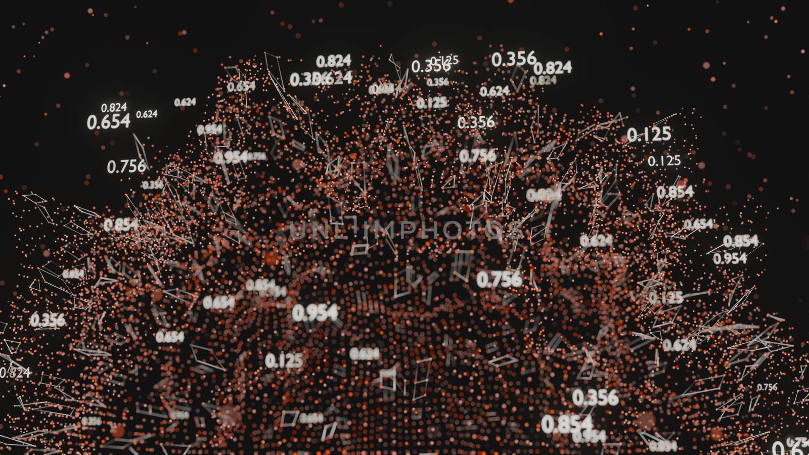 Abstract network of lines and random numbers by cherezoff