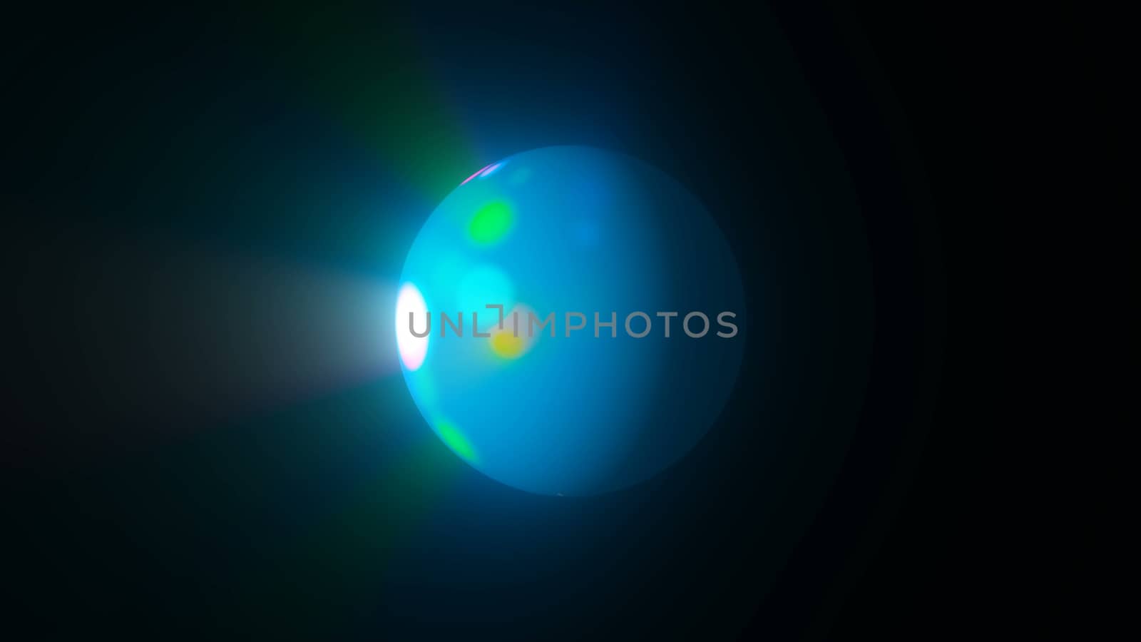 Digital colorful sphere with lighting circles in space, modern computer generated background, 3D render by nolimit046