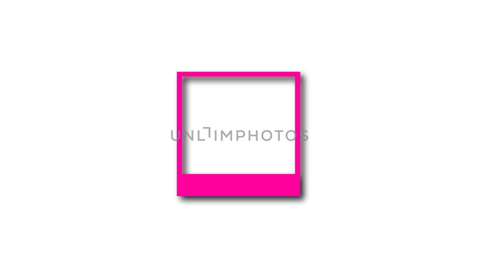 Simple photo frame are in space, 3d render computer generated background for web creative by nolimit046