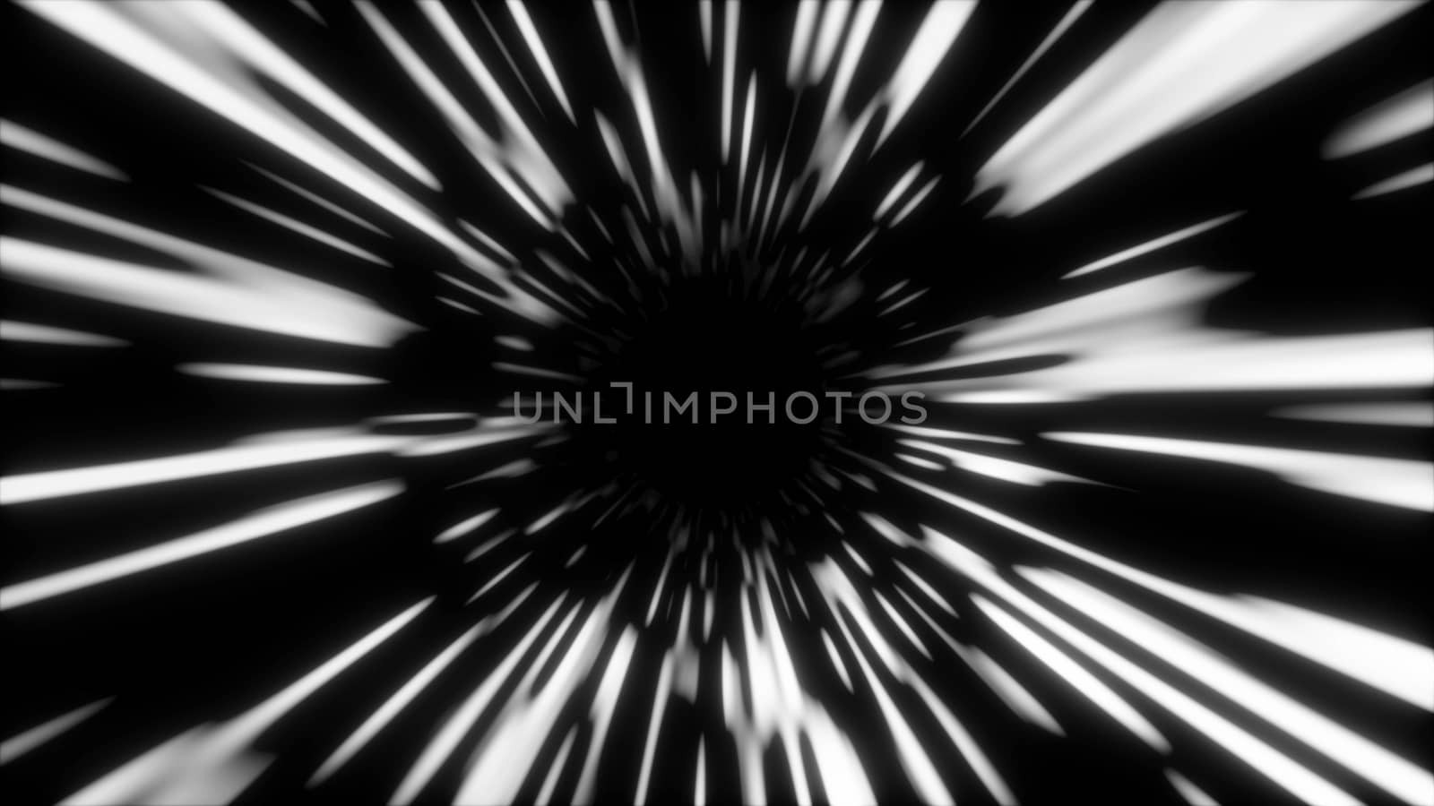 Abstract fast hyper warp neon tunnel, moving in space and time, distortion of space, traveling in space, 3d render by nolimit046