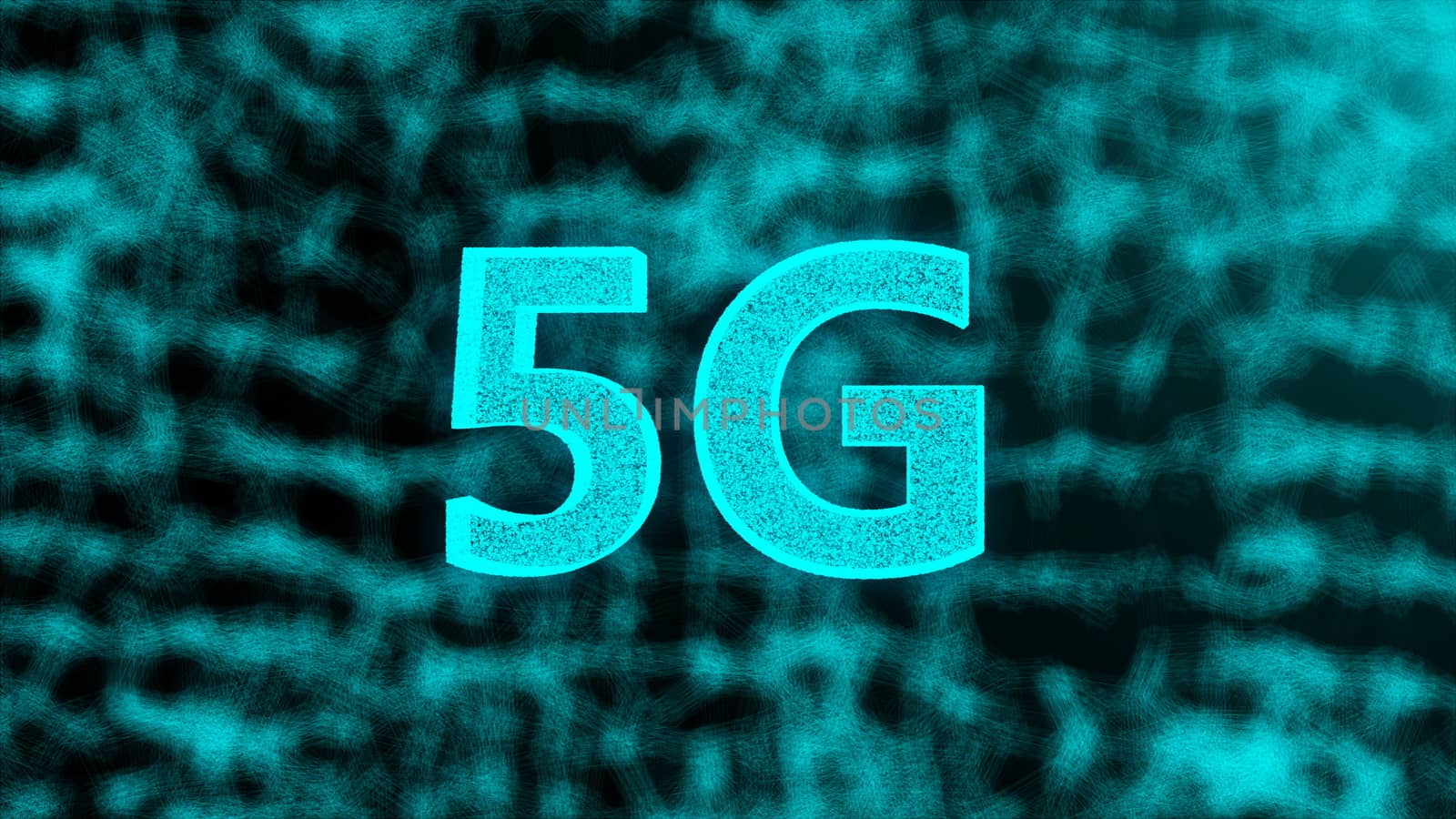 Creative glowing 5G backdrop, this is mobile internet concept, 3d render by nolimit046