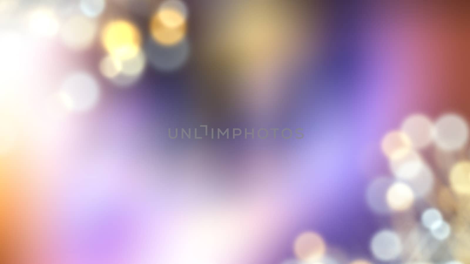 Blurred lights - beautiful bokeh effect, dreamer view, 3d rendering background, computer generated backdrop