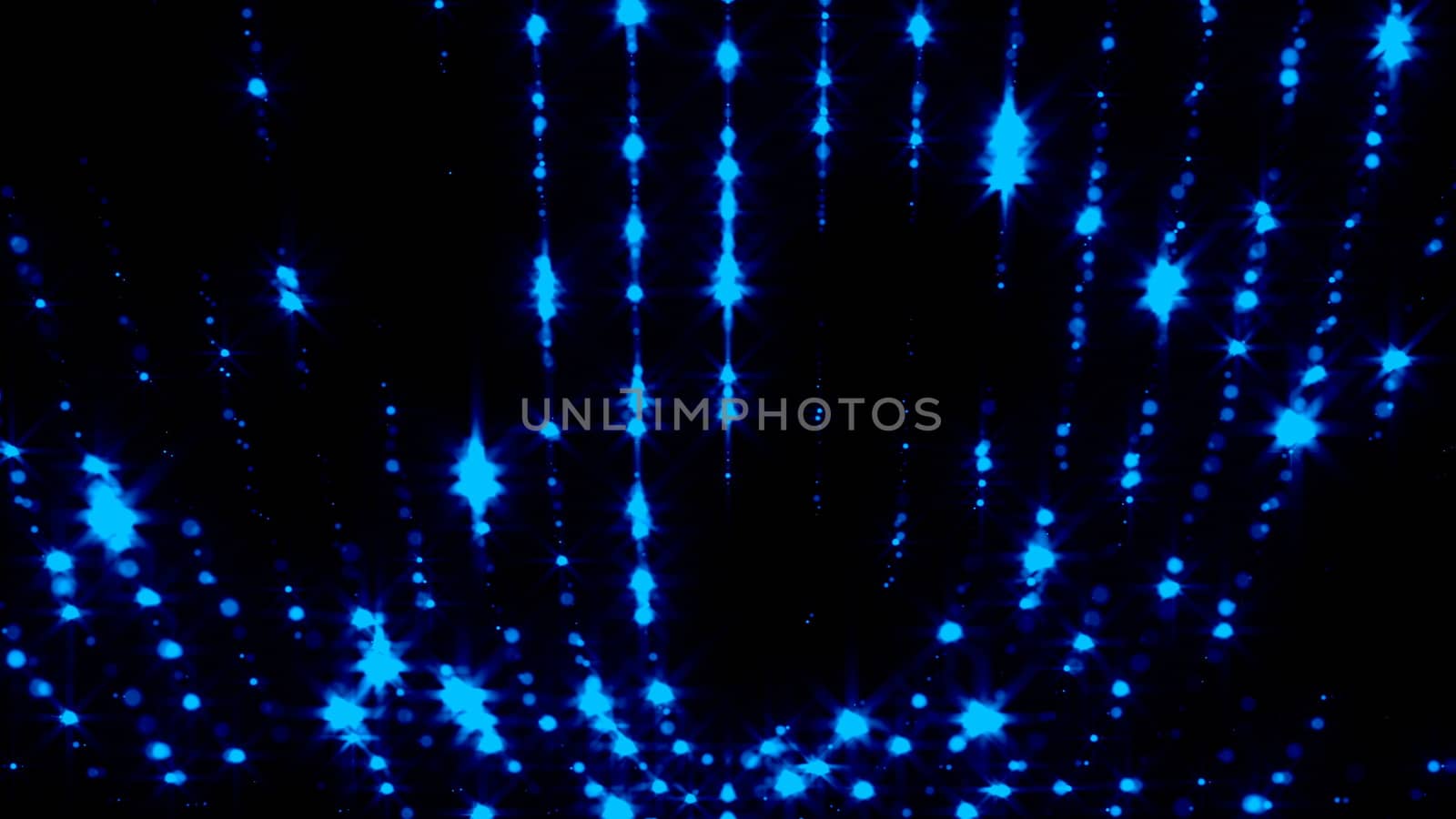 Rows of glitter led lights with random switch on, computer generated background, 3d rendering