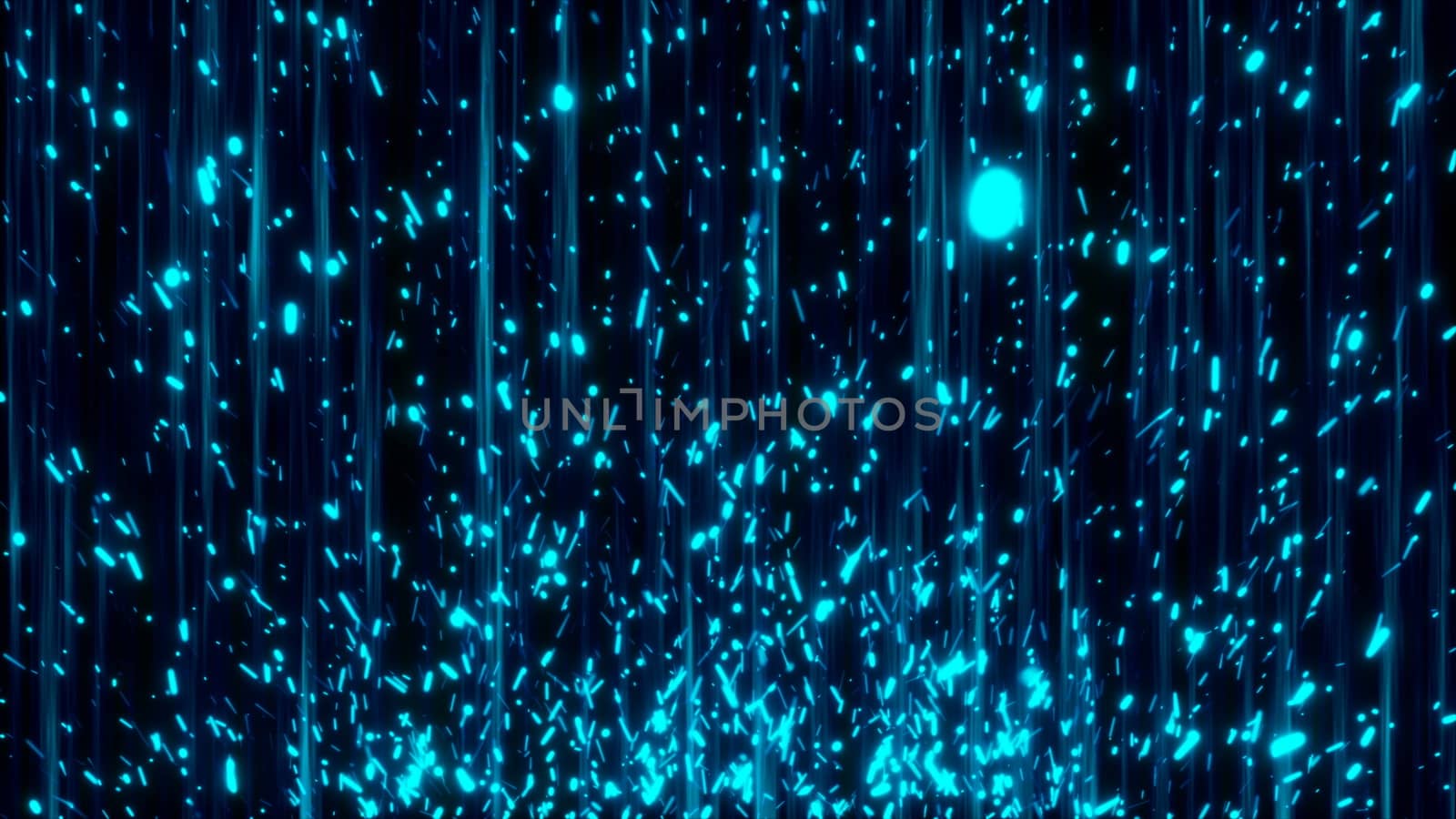 Many different vertical lines with sparkles in space - modern abstraction, computer generated background, 3D render by nolimit046