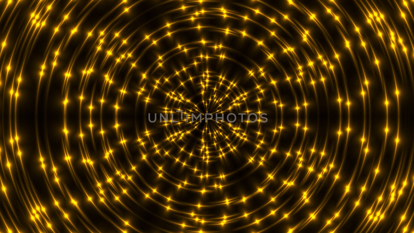 Beautiful abstract kaleidoscope - fractal golden light, 3d rendering backdrop, computer generating background