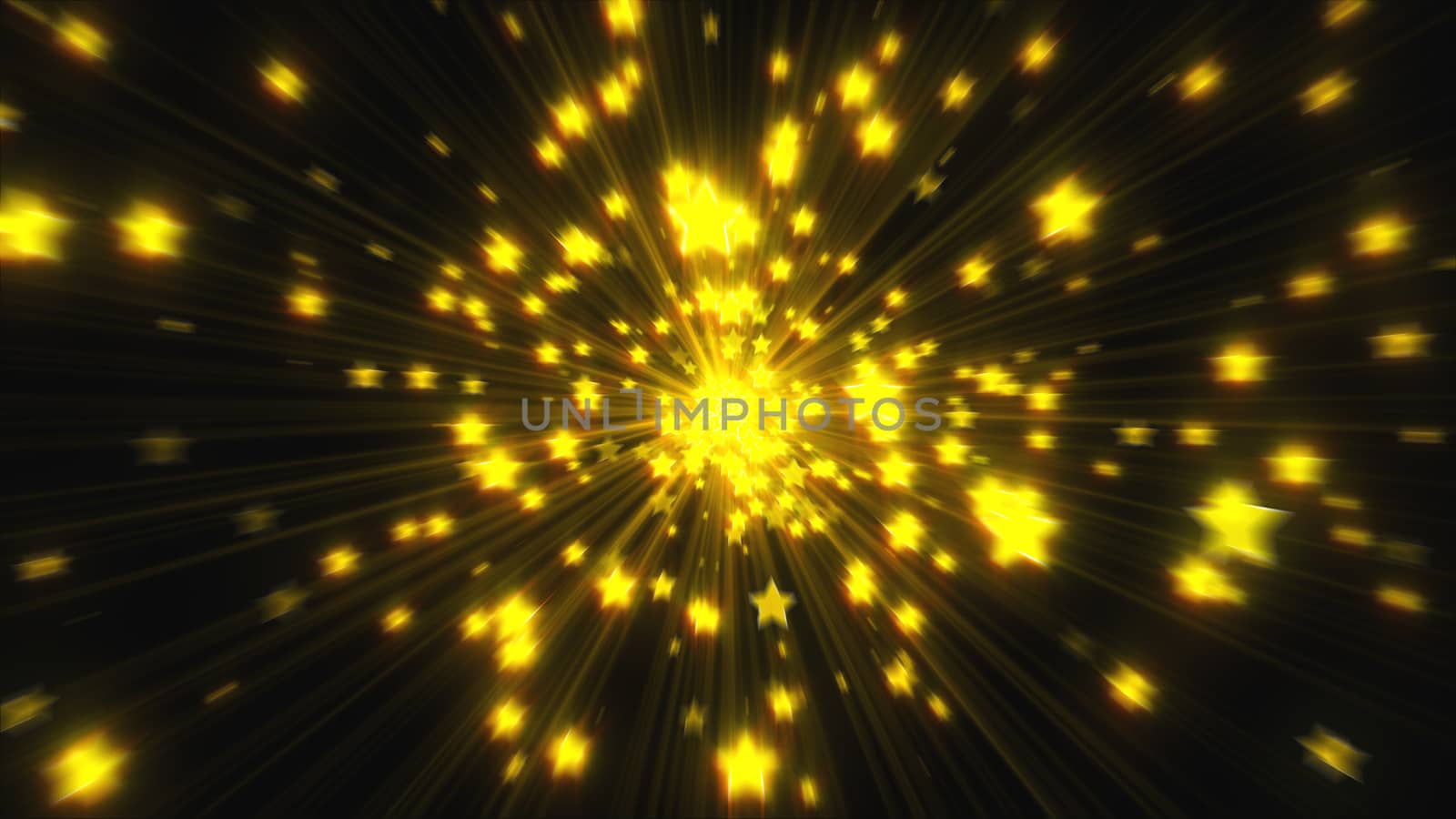 Explosion of many stars with gloss, 3d render computer generated backdrop by nolimit046