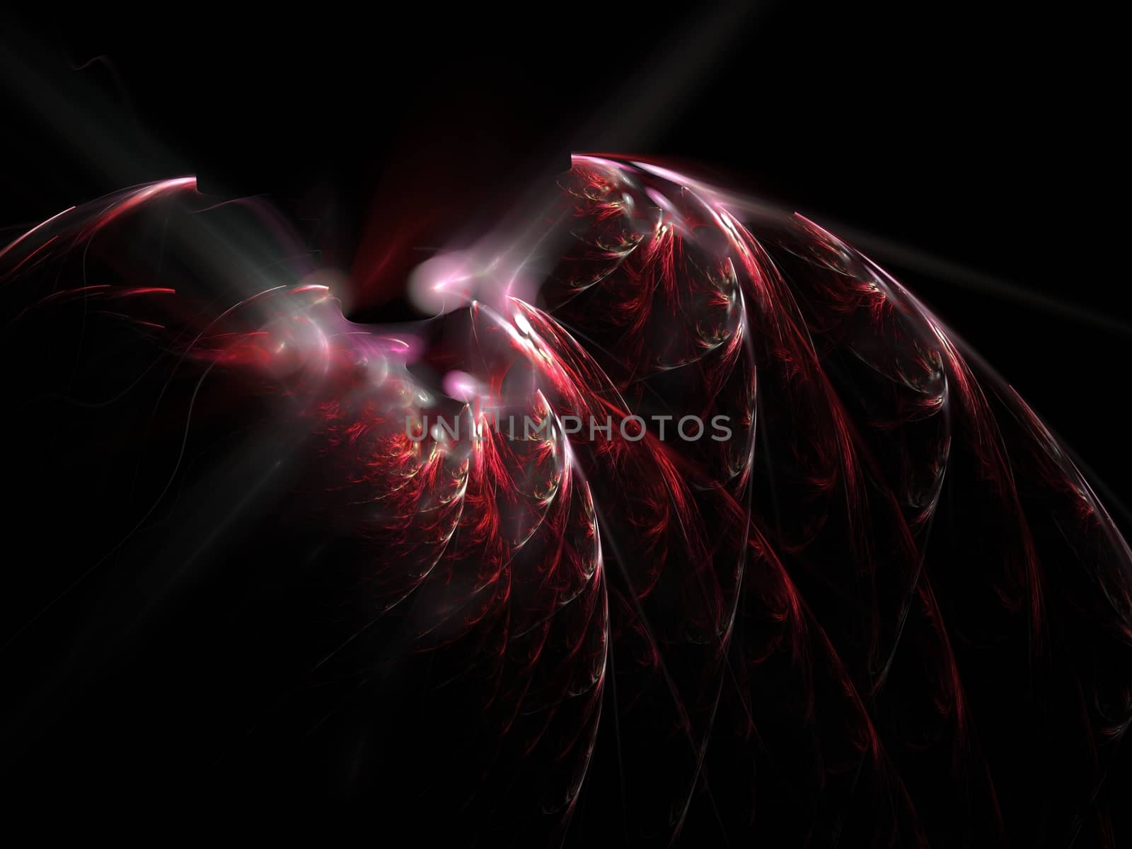 Abstract fractal light background. Digital 3d rendering by nolimit046