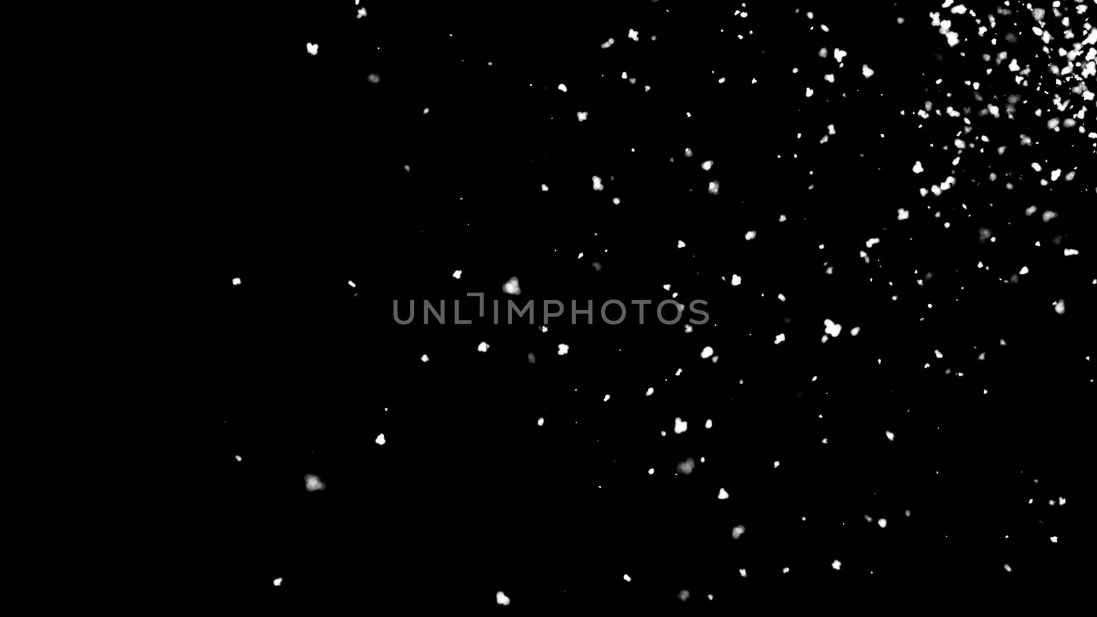 Falling atmospheric snow in space, computer generated abstract background, 3D rendering by nolimit046
