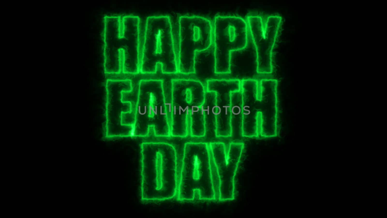 Happy earth day text, 3d rendering backdrop, computer generating, can be used for holidays festive design by nolimit046