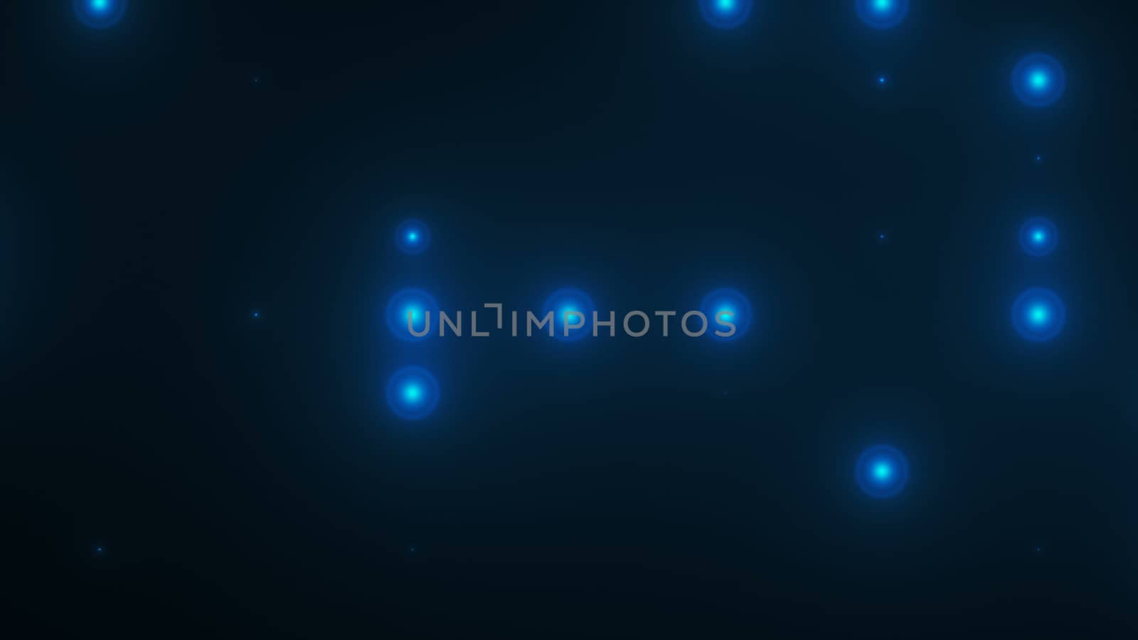 Rows of light bulbs spotlights with random switch on, computer generated night club background, 3d render by nolimit046