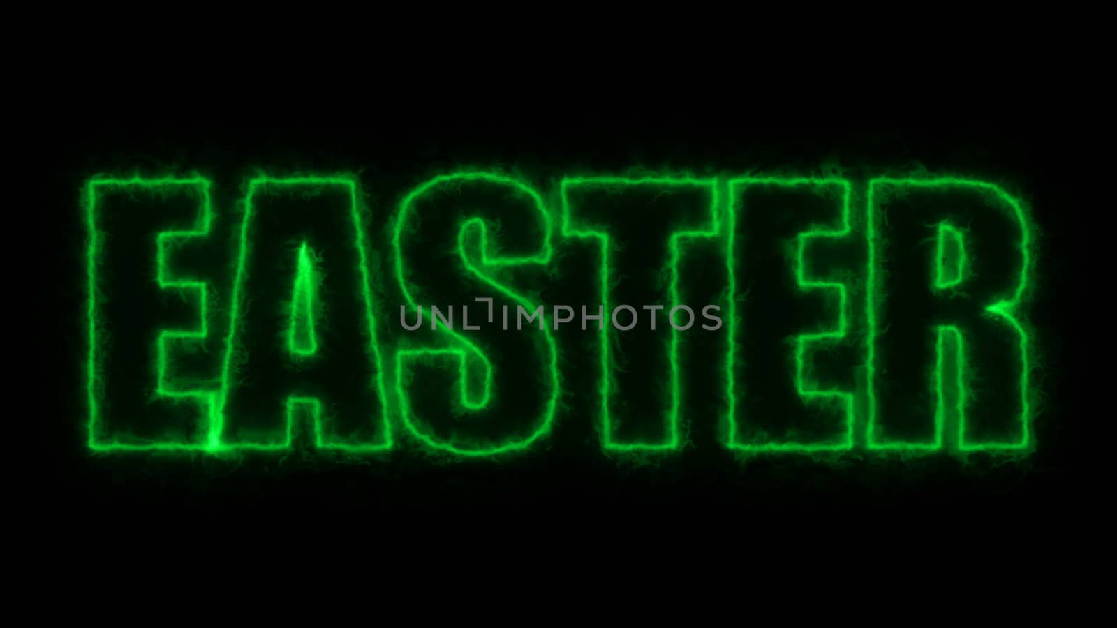 Easter text, 3d rendering background, computer generating, can be used for holidays festive design