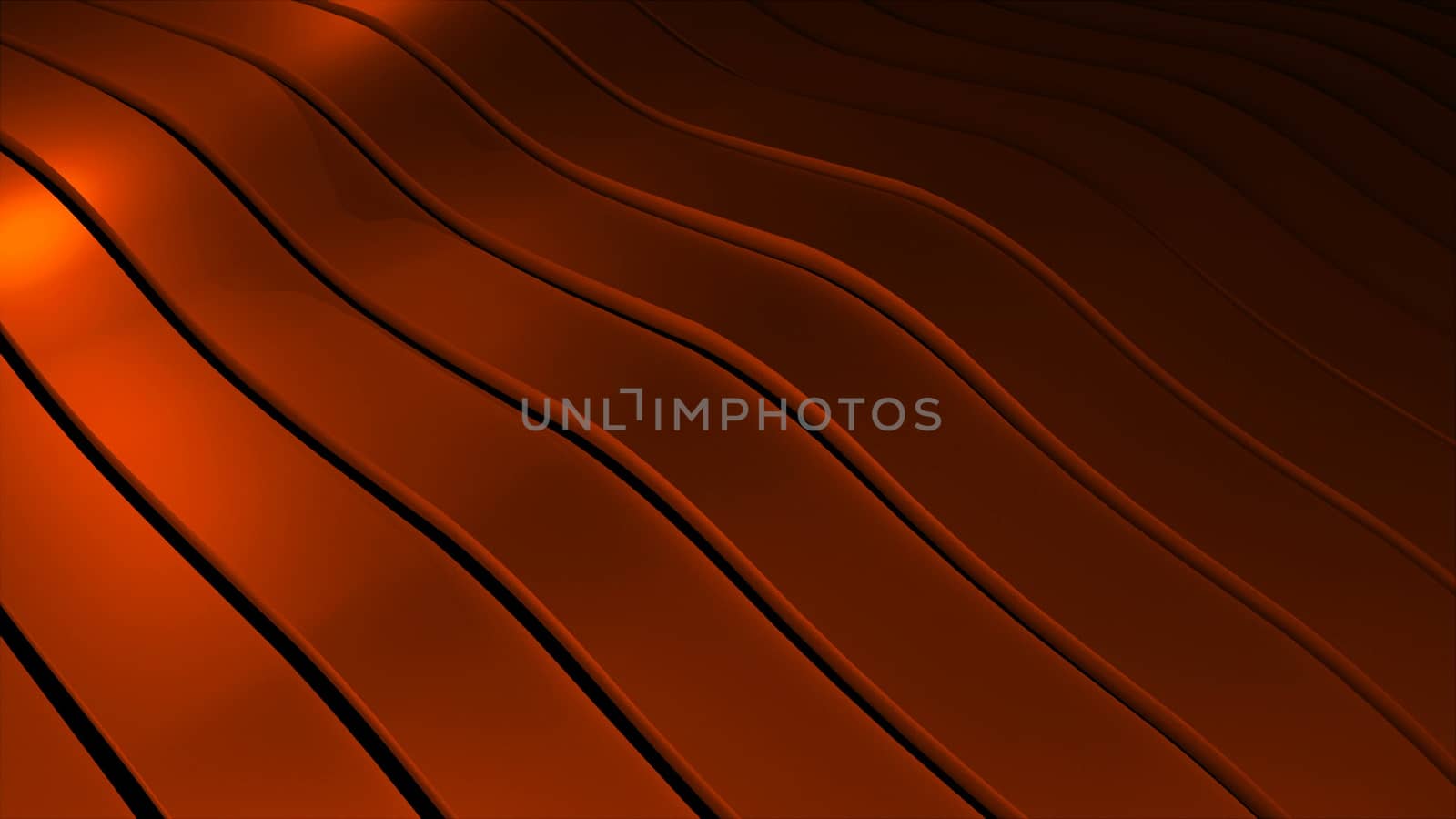 Modern 3D illustration of surface with many waving lines, computer generating abstract background