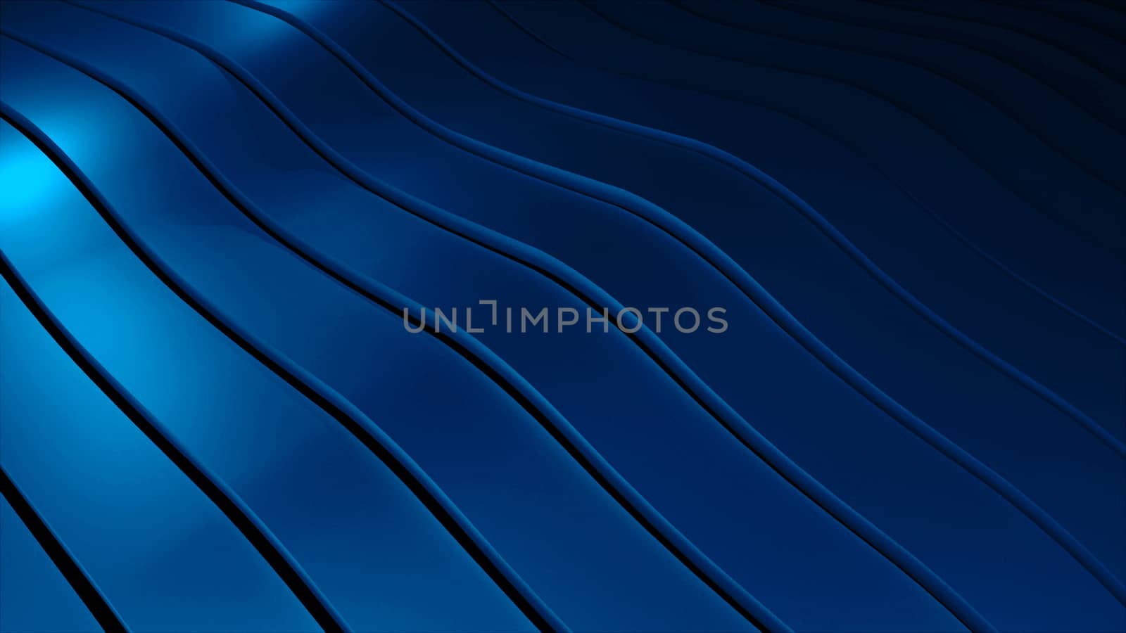 Modern 3D illustration of surface with many waving lines, computer generating abstract background